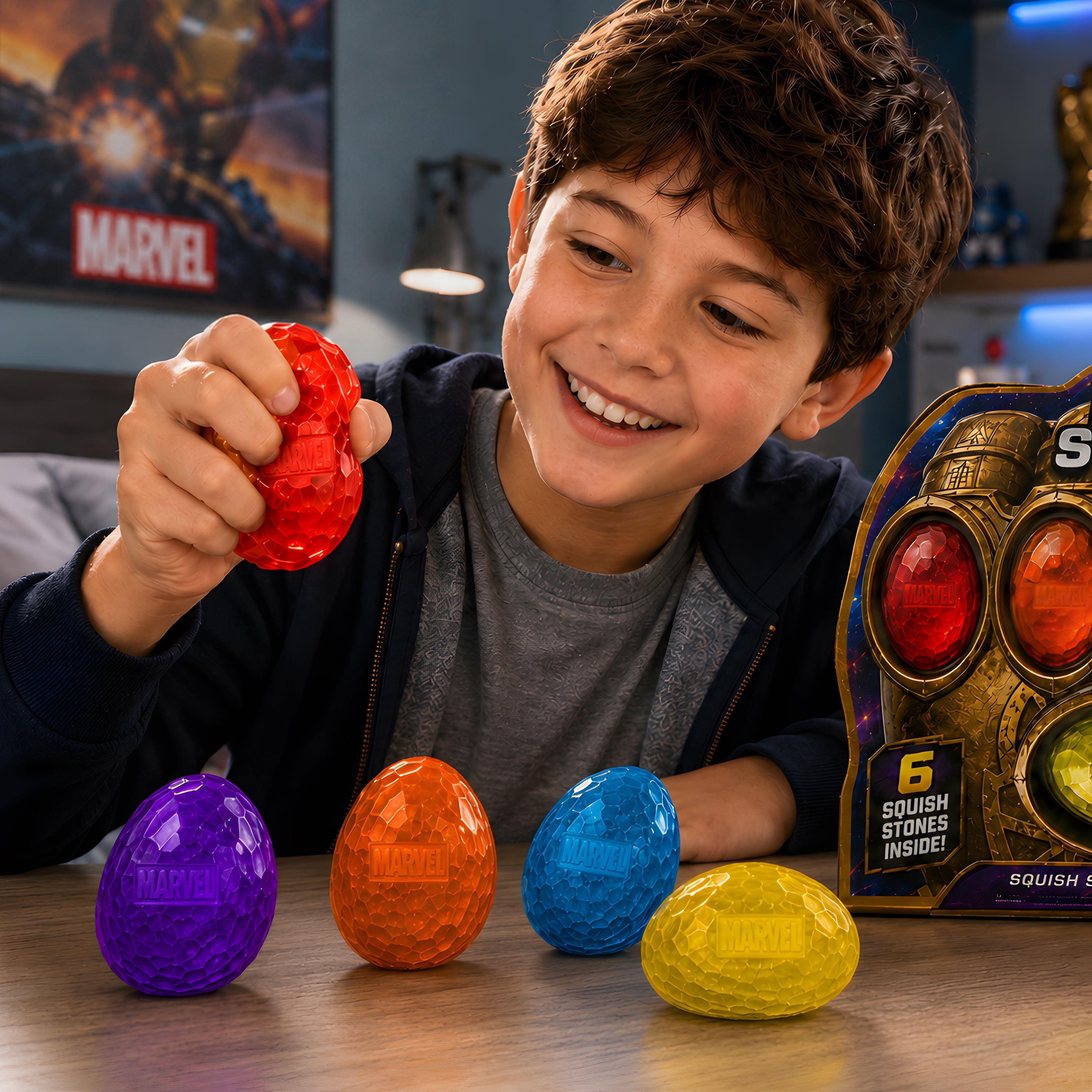 9Pk Mojis Collectible Marvel Icon Squishes,