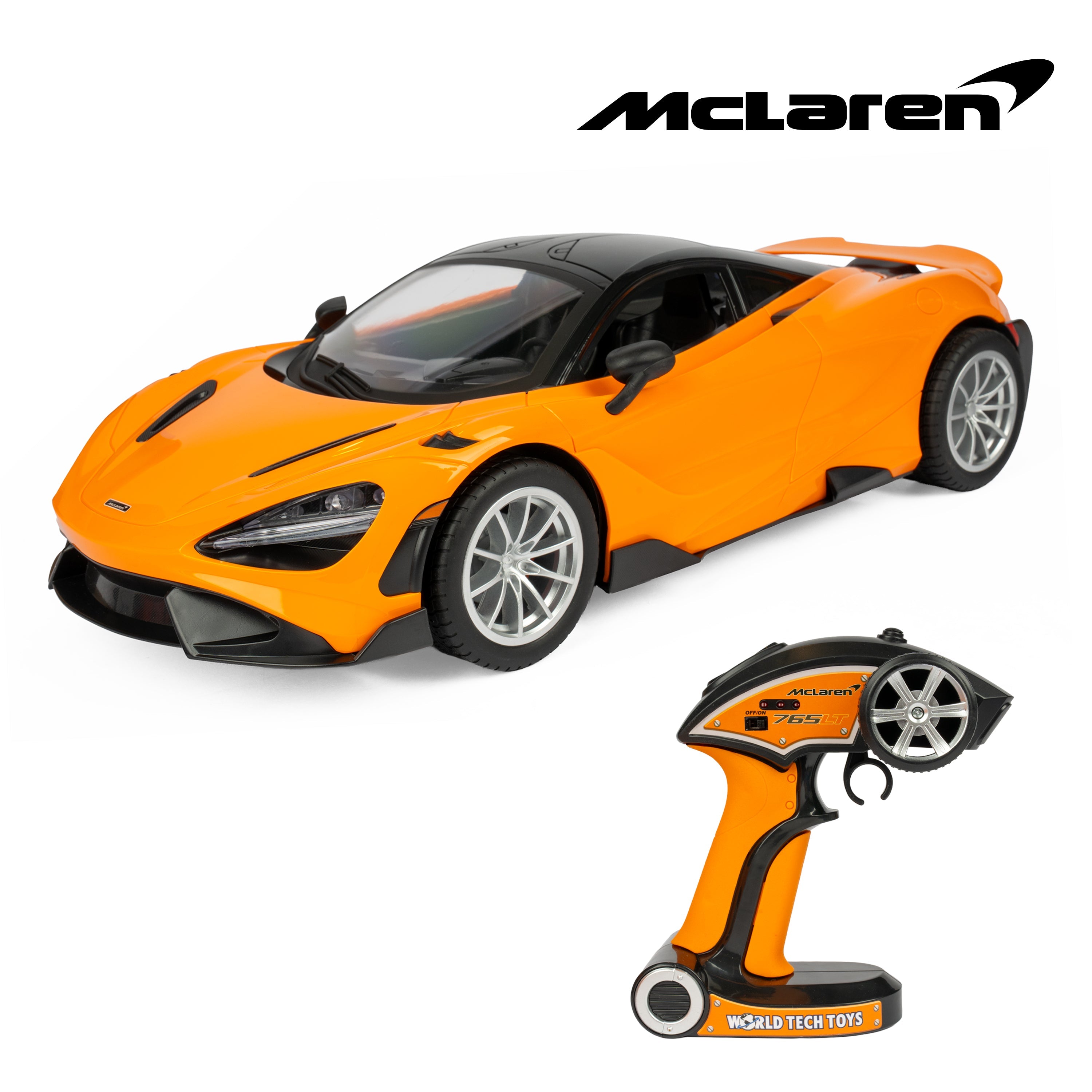 1:10 McLaren 765LT 2.4Ghz RC Car with Rechargeable Battery