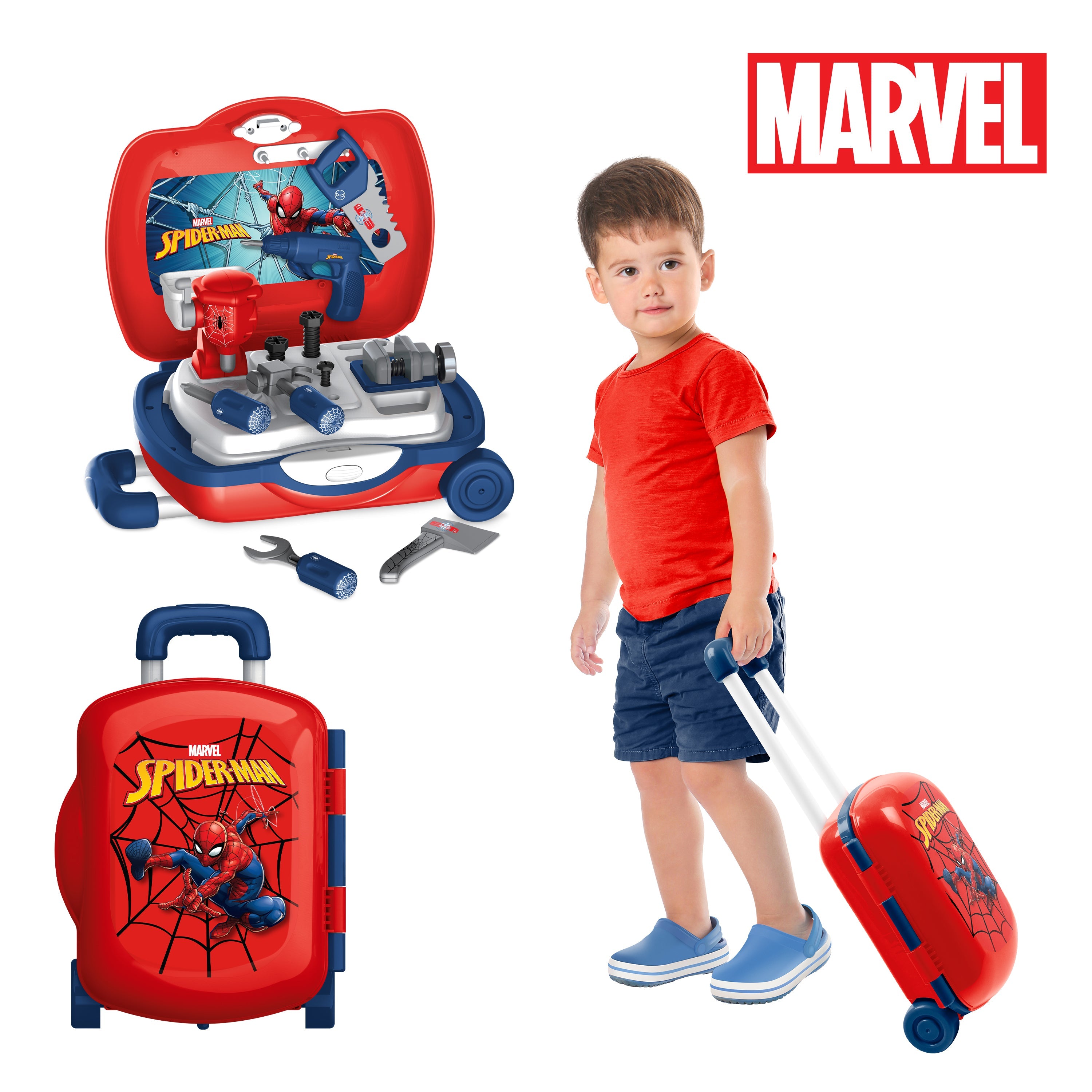 Spider-Man Handyman Luggage 17 Piece Tool Set