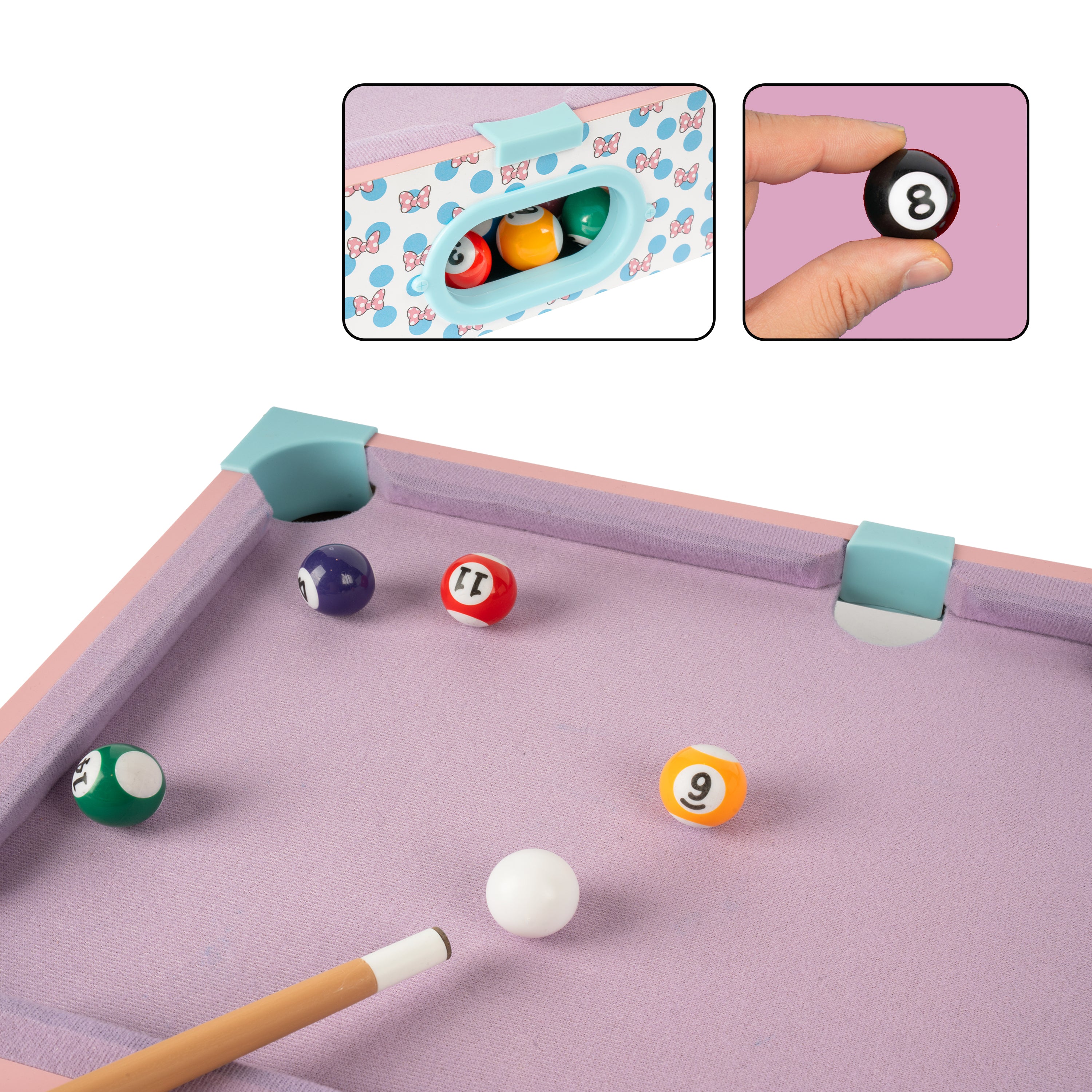 Minnie Mouse Tabletop Pool Table