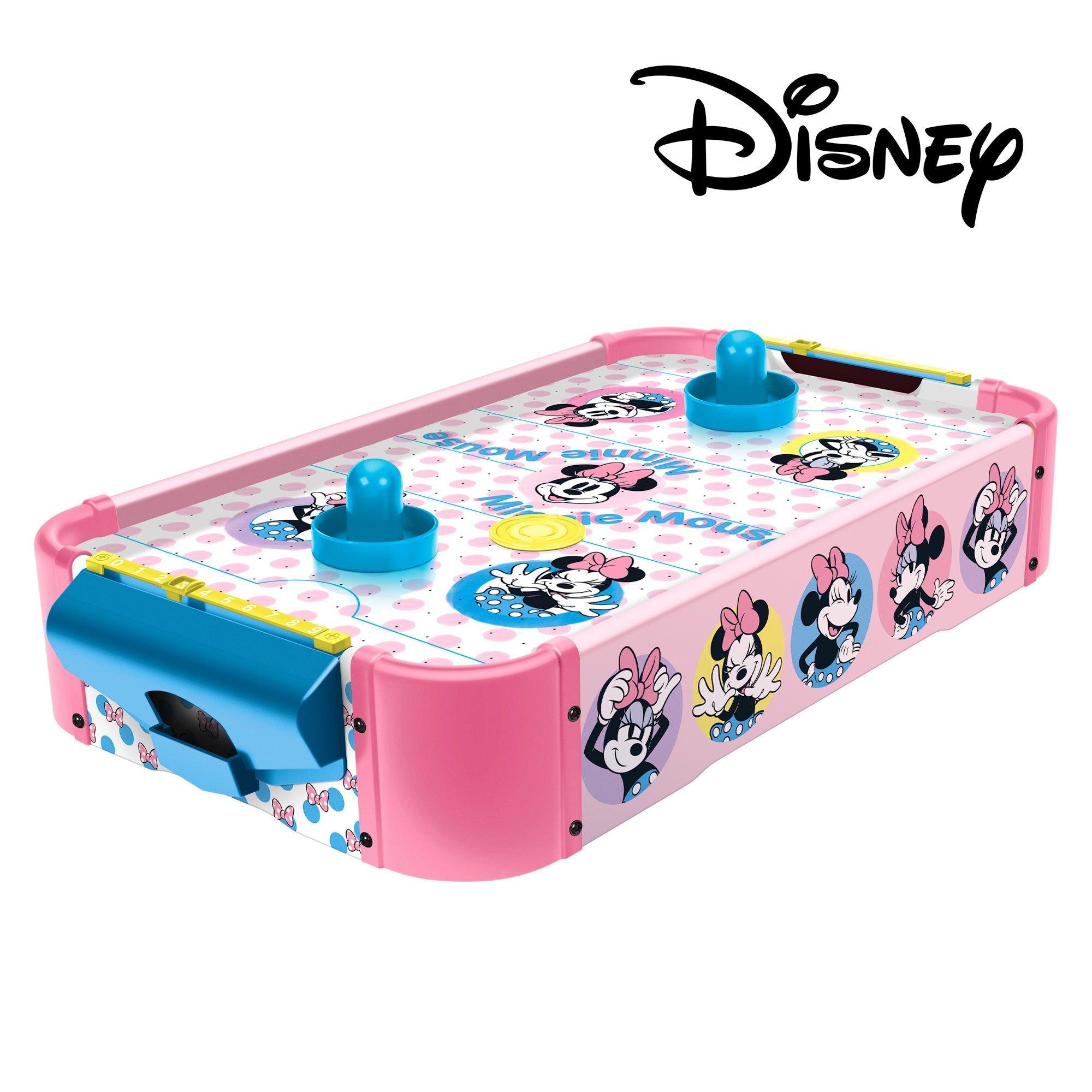 Disney Minnie Mouse Air Hockey de Mesa Electrónico de Madera