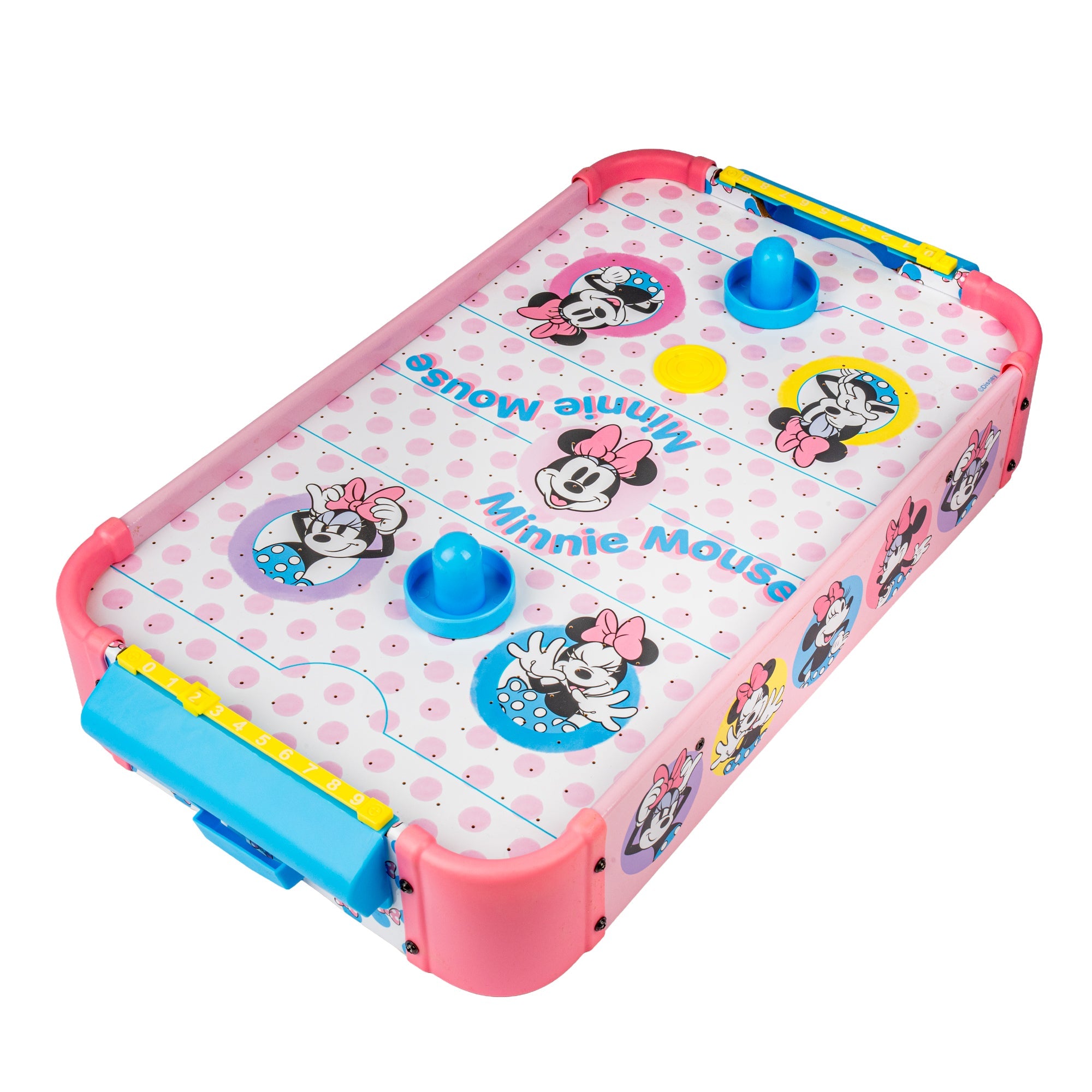 Disney Minnie Mouse Wooden Electronic Tabletop Air Hockey