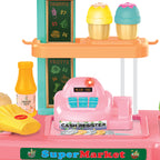 Mi puesto de mercado para niños, juego de supermercado (33 piezas)