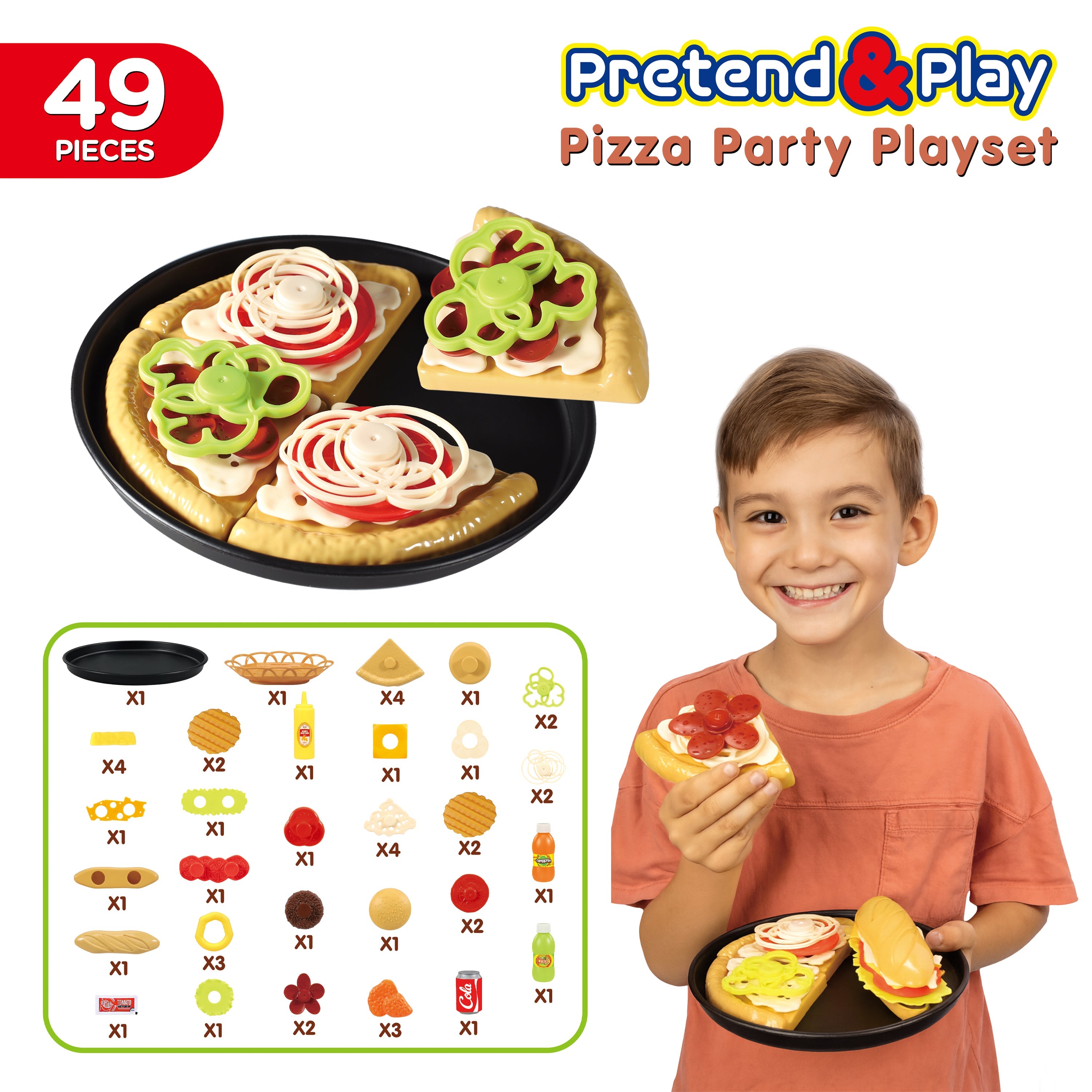 Pretend and Play Pizza Party Playset (49 Piece)