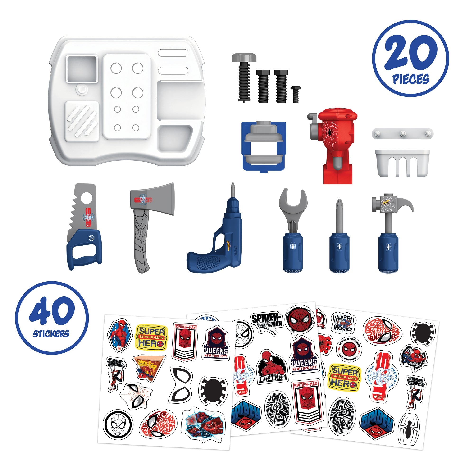 Spider-Man Handyman Luggage 17 Piece Tool Set