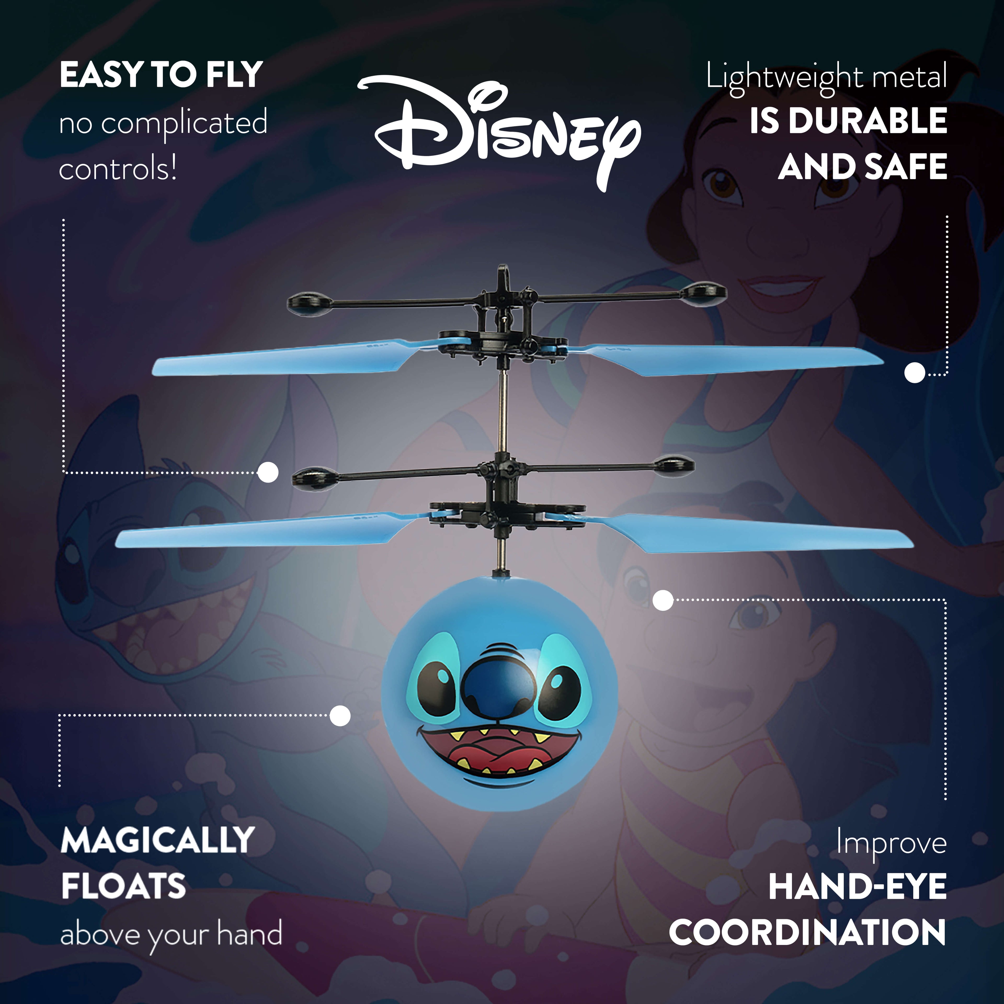 Disney Stitch Flying Heli Ball
