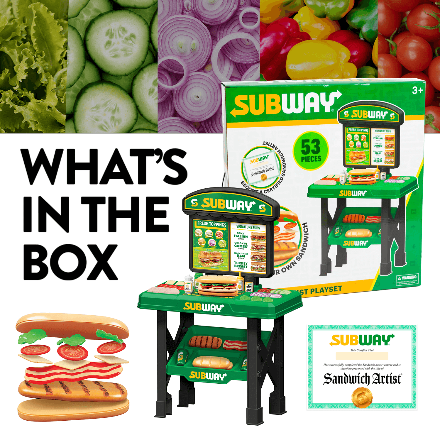 Juego Subway Sandwich Artist de 53 piezas