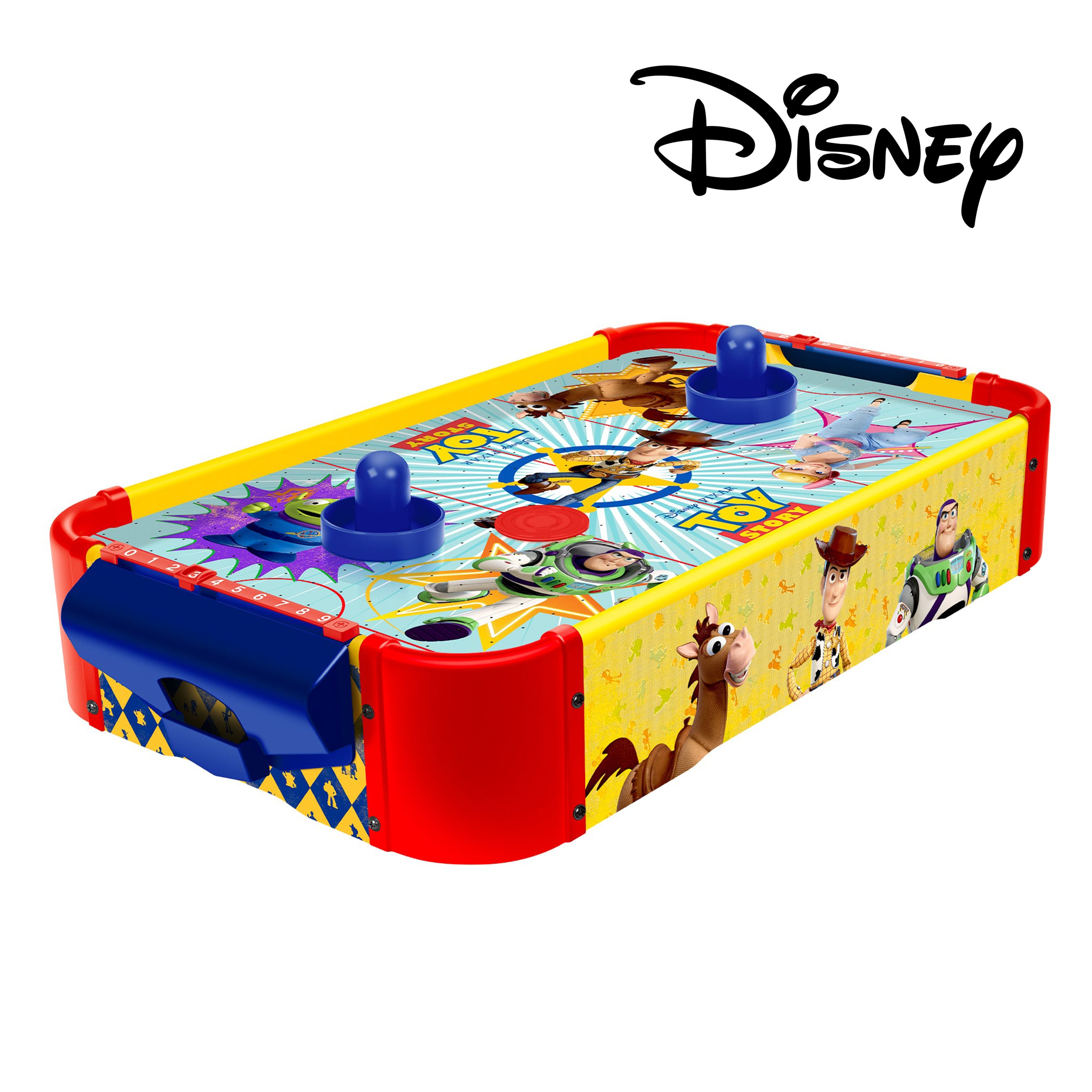 Toy Story Wooden Tabletop Air Hockey - Woody and Buzz Lightyear
