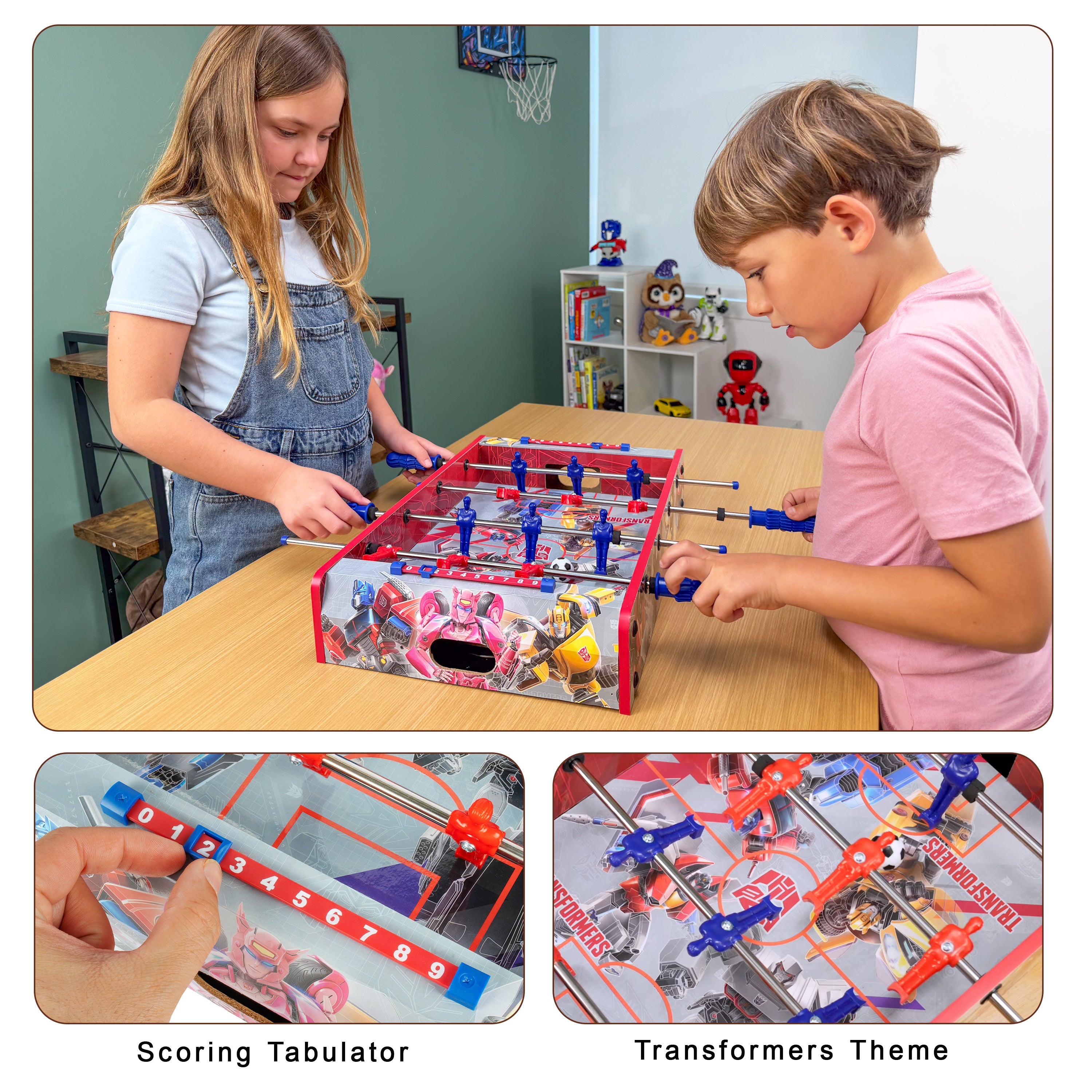 Transformers Wooden Tabletop Foosball Game