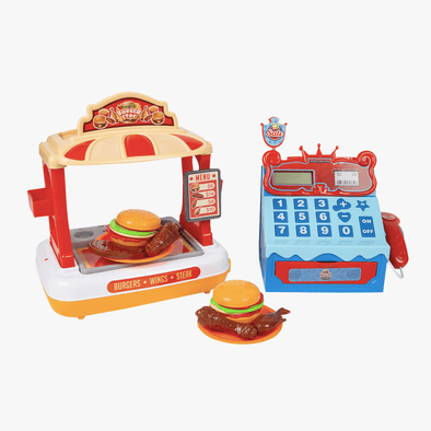 Burger Shop with Cash Register Playset
