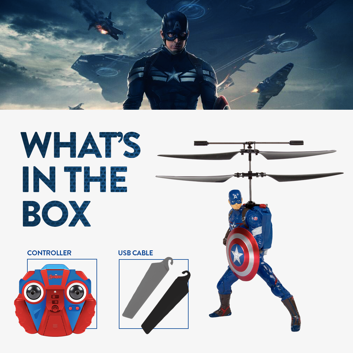 Captain america helicopter toy shop
