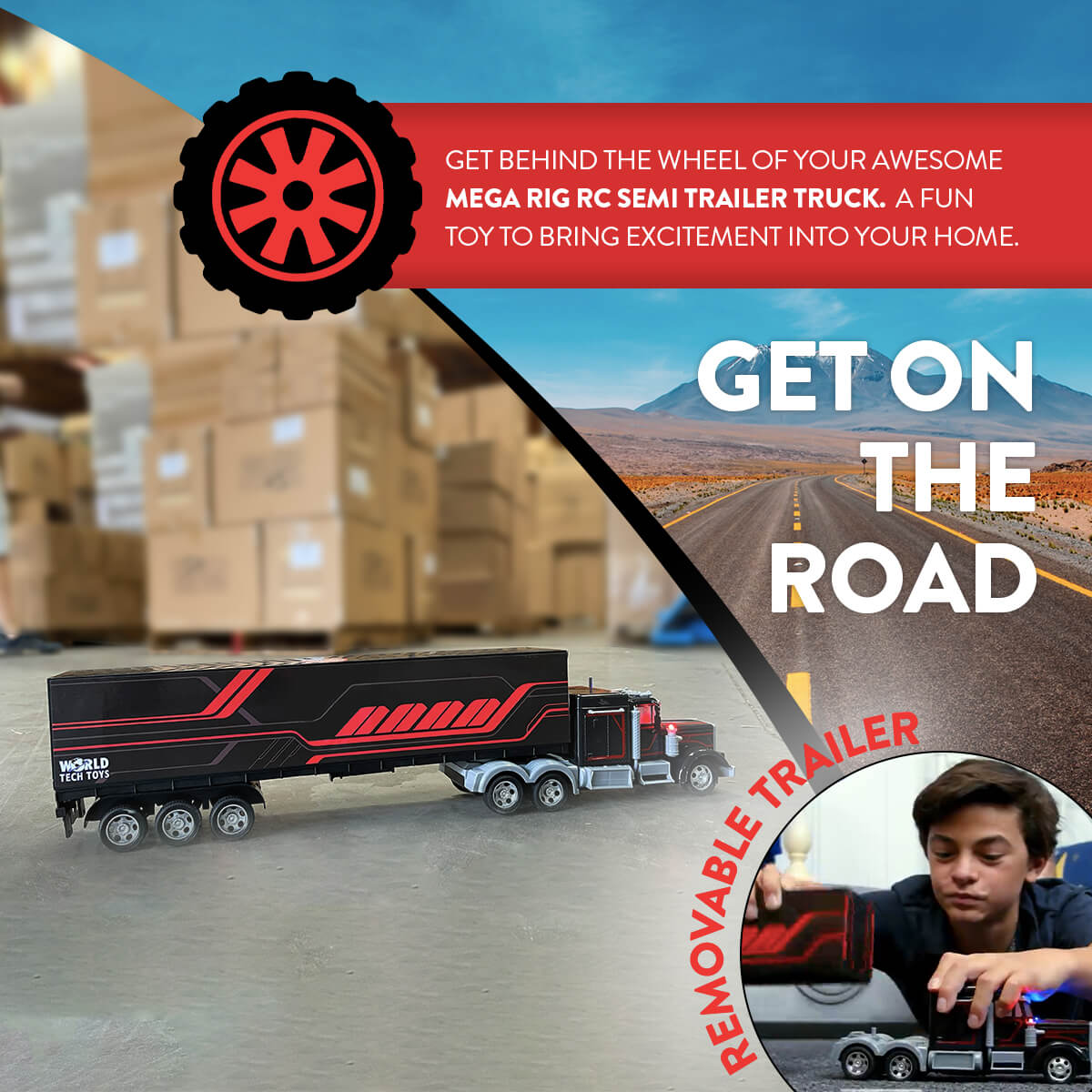 Mega Rig RC Semi Trailer Truck | HobbyTron™ – World Tech Toys