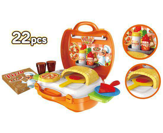 World Tech Toys Pizzeria 22 Piece Suitcase Playset