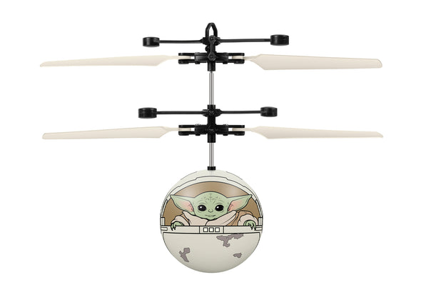 Star Wars The Mandalorian Baby Yoda In Pram Printed Motion Sensing UFO Ball Helicopter