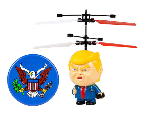 World Tech Toys President Trump 3.5 Inch Flying Figure UFO Big Head Helicopter