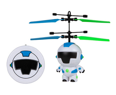 World Tech Toys Hoverbot 3.5 Inch Flying Figure UFO Big Head Helicopter