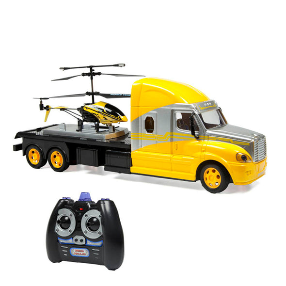 Mega Hauler Gyro RC Helicopter and Truck [2 pack]